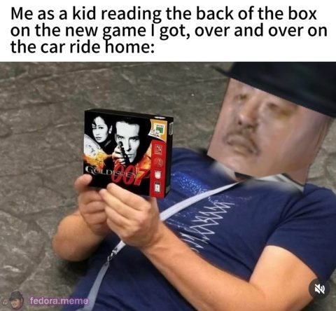 The car ride home after getting a new game