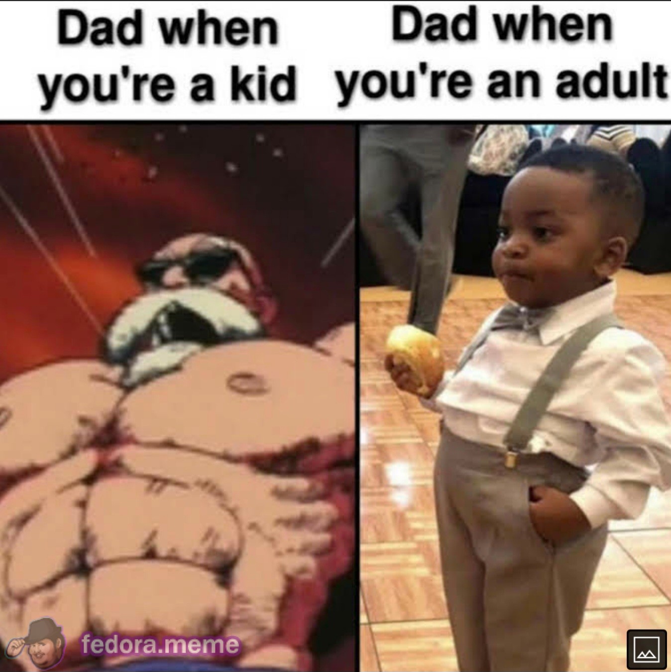 Dad then vs. now
