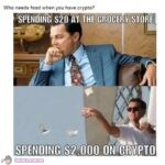 Spending $20 on groceries vs. $2000 on crypto