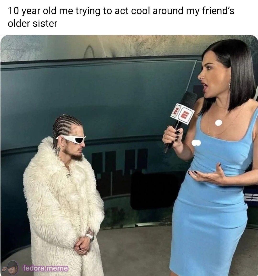 10 yr old me trying to act cool around my friends older sister