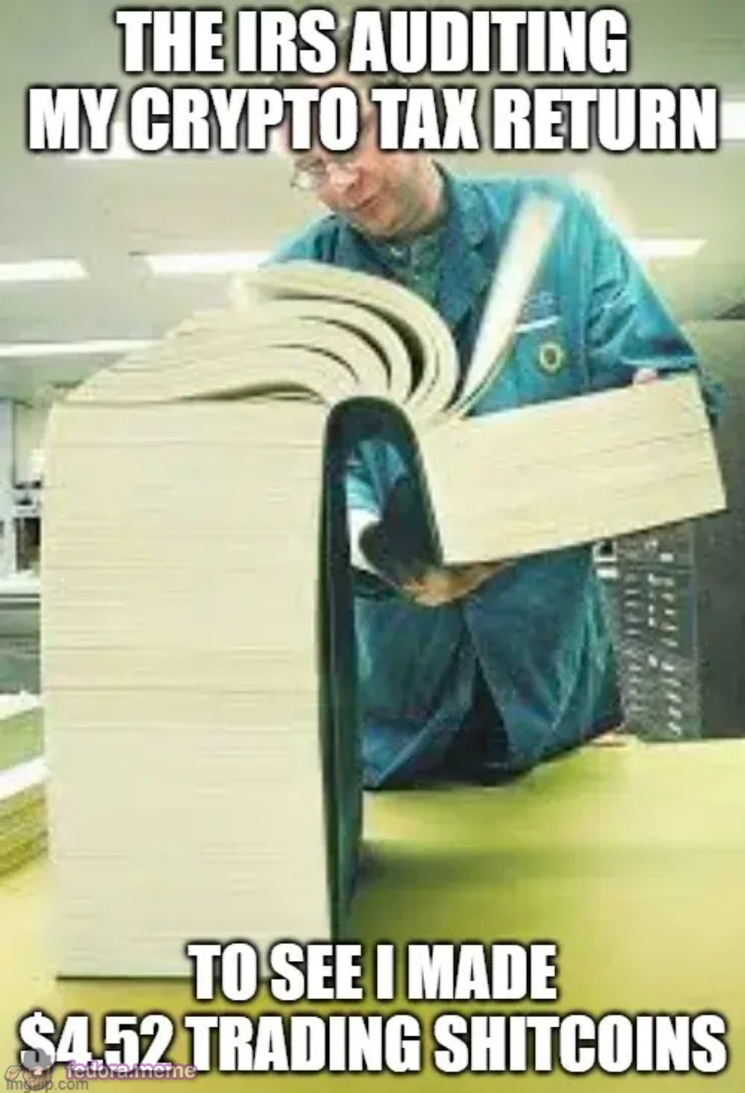 The IRS auditing the change I made trading shitcoins