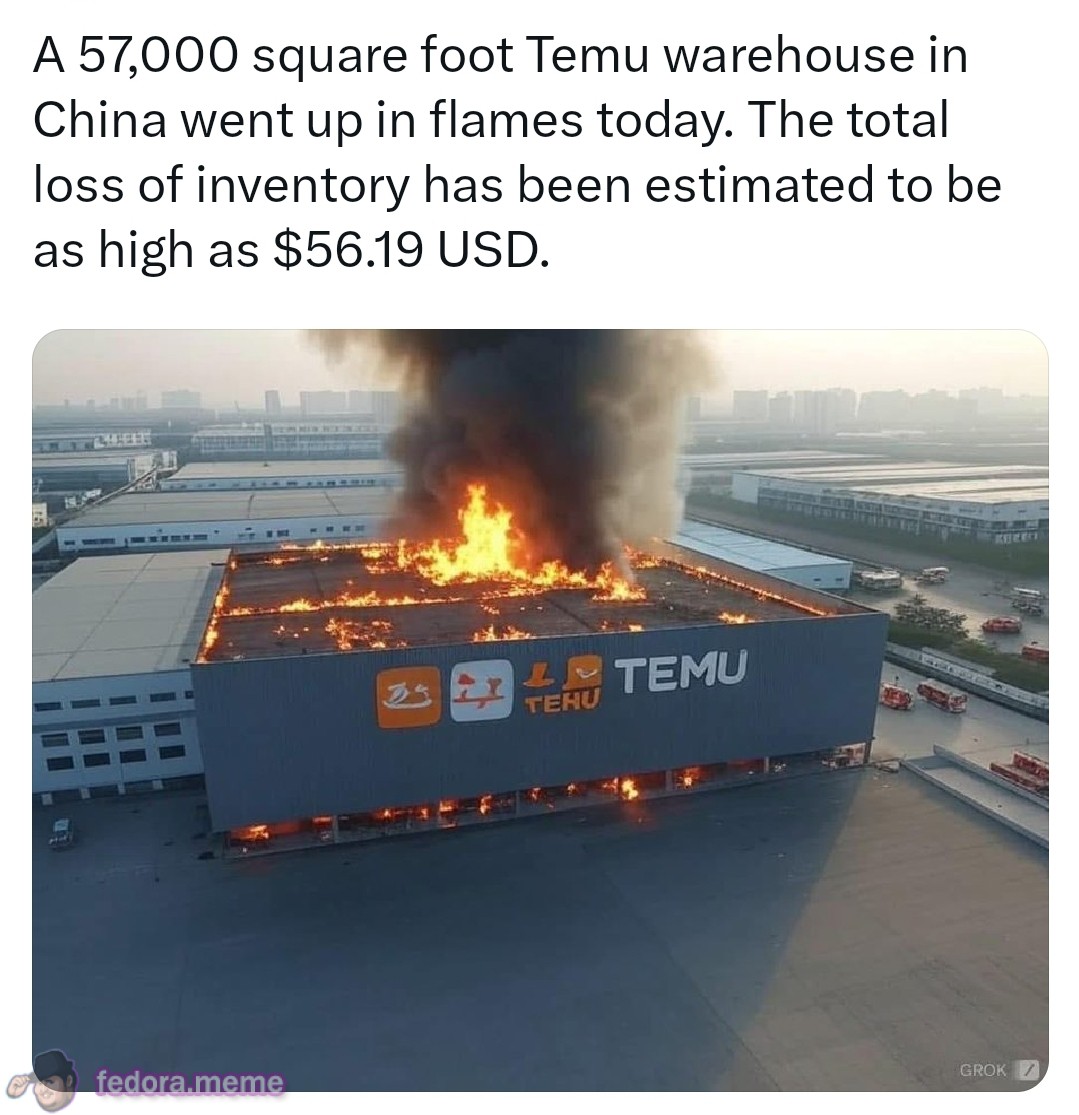 When a Temu warehouse burns down