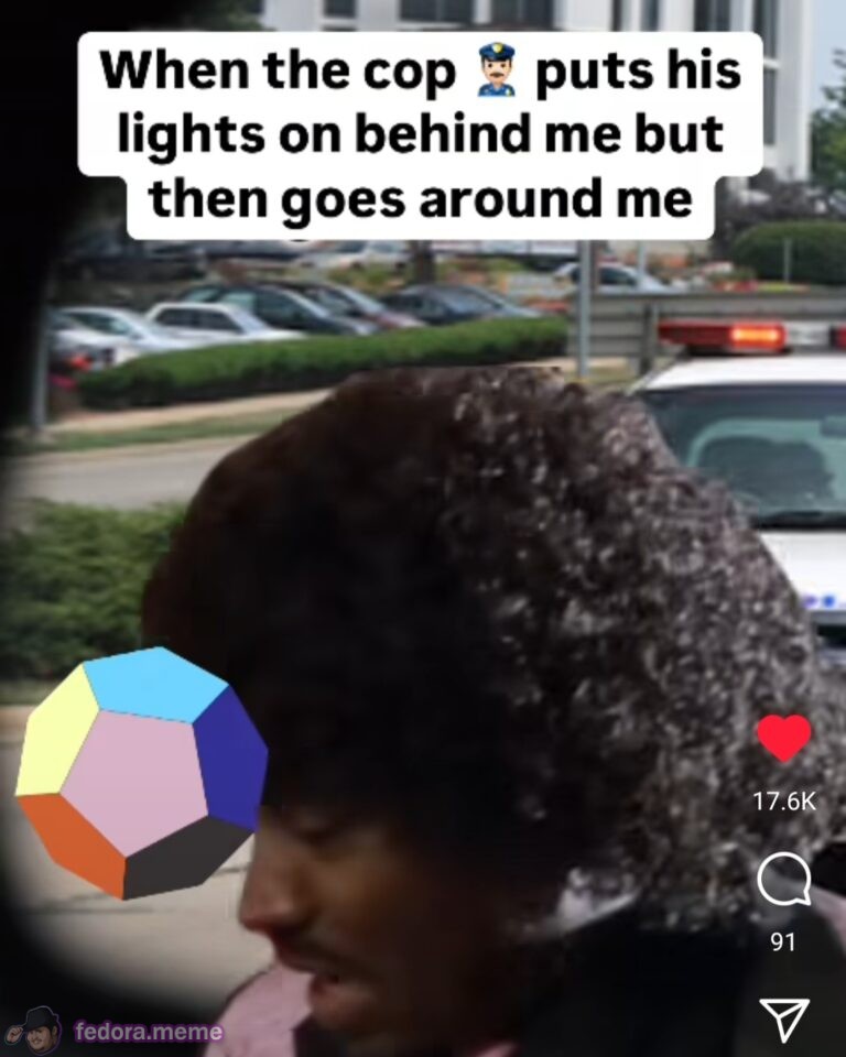 When the cop turns his lights on only to go around me