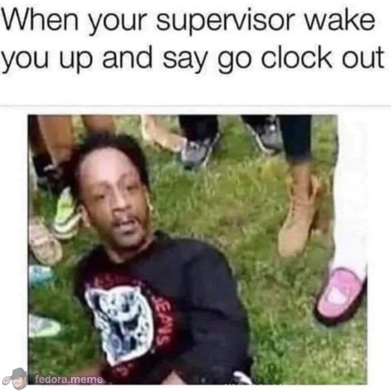 When your boss catches you sleeping