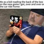 The car ride home after getting a new game